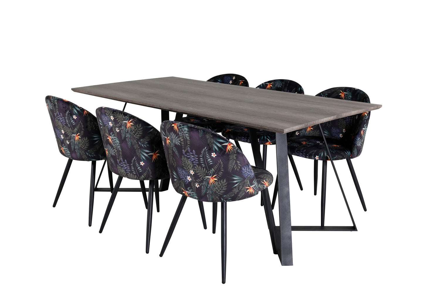 VELVET MARINA Matbord 180x90 + 6 stolar-Venture Home-peaceofhome.se