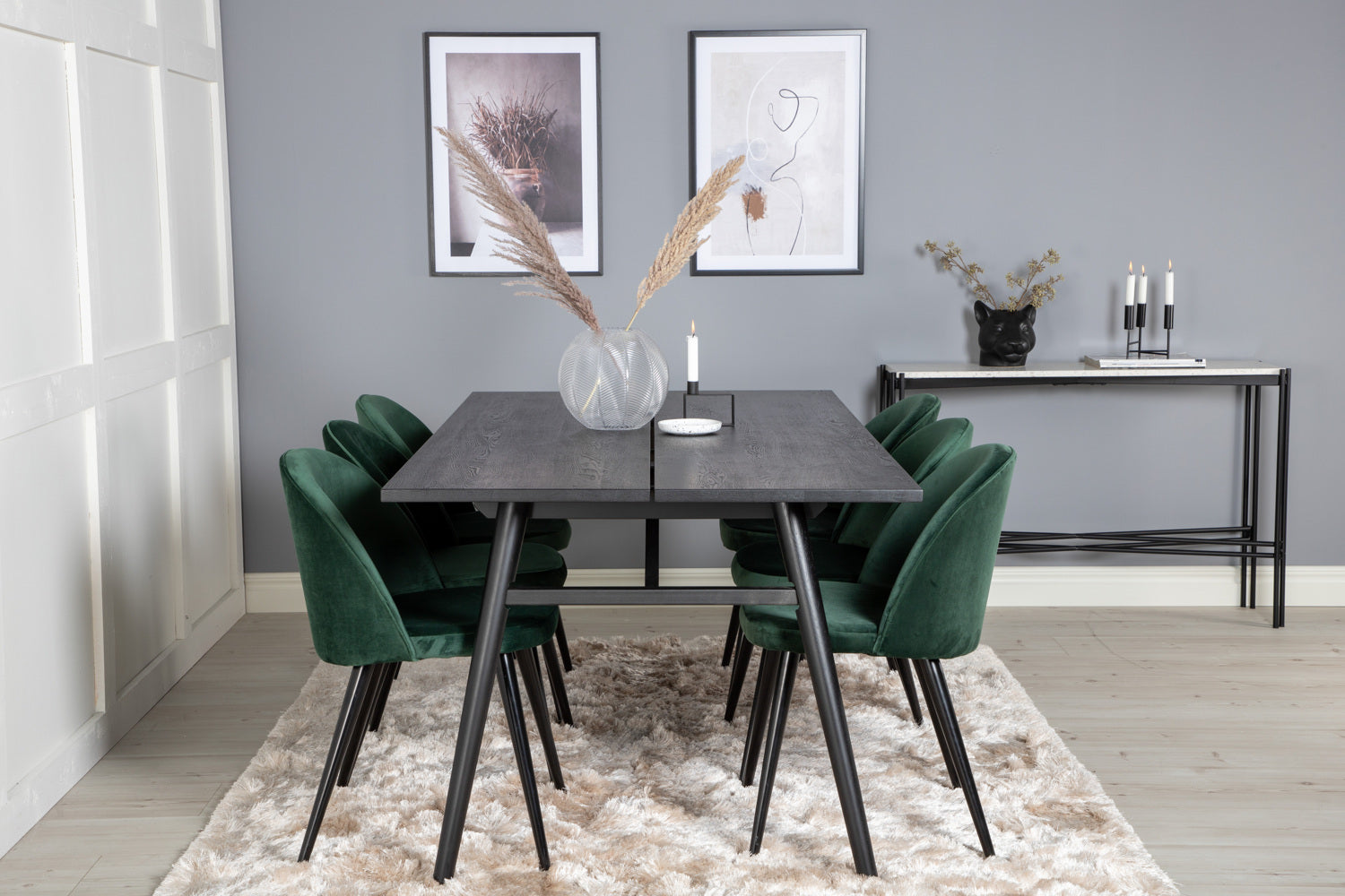 VELVET Matbord 195x95 + 6 stolar-Venture Home-peaceofhome.se
