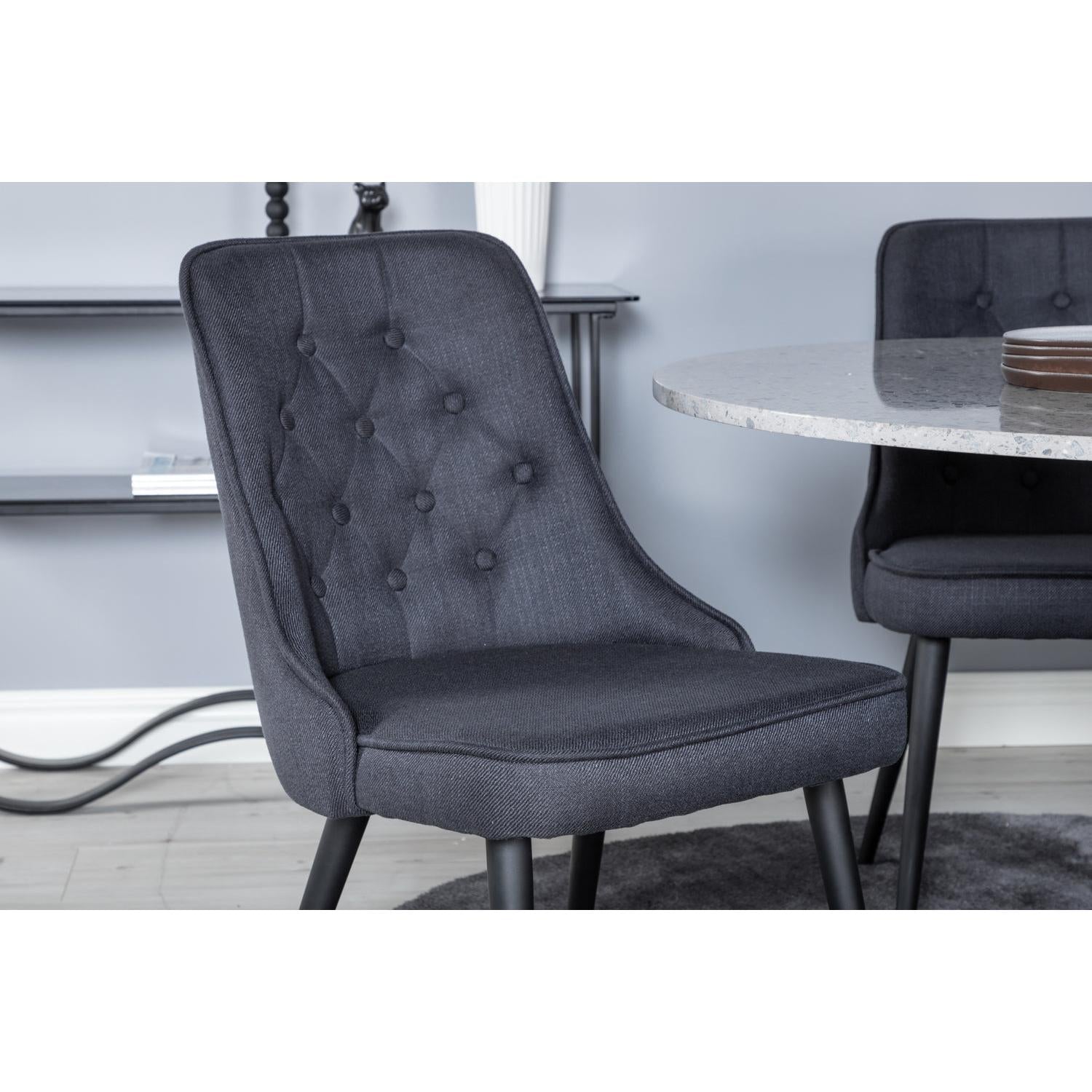 VELVET Matbord ø106 + 4 stolar-Venture Home-peaceofhome.se