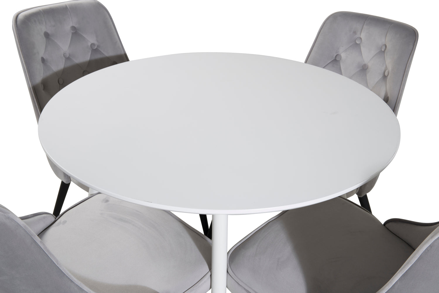 VELVET PLAZA Matbord ø100 + 4 stolar-Venture Home-peaceofhome.se