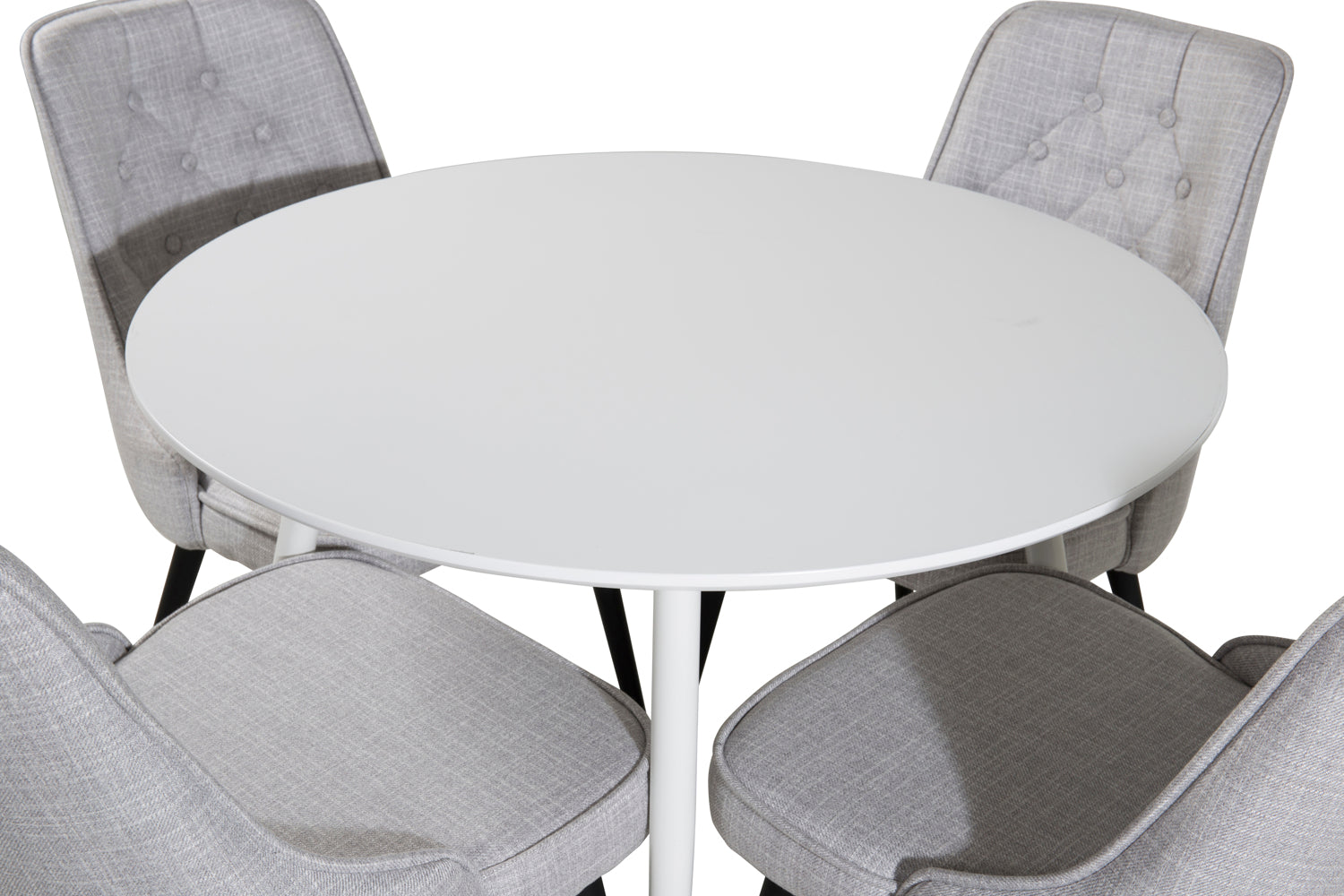 VELVET PLAZA Matbord ø100 + 4 stolar-Venture Home-peaceofhome.se