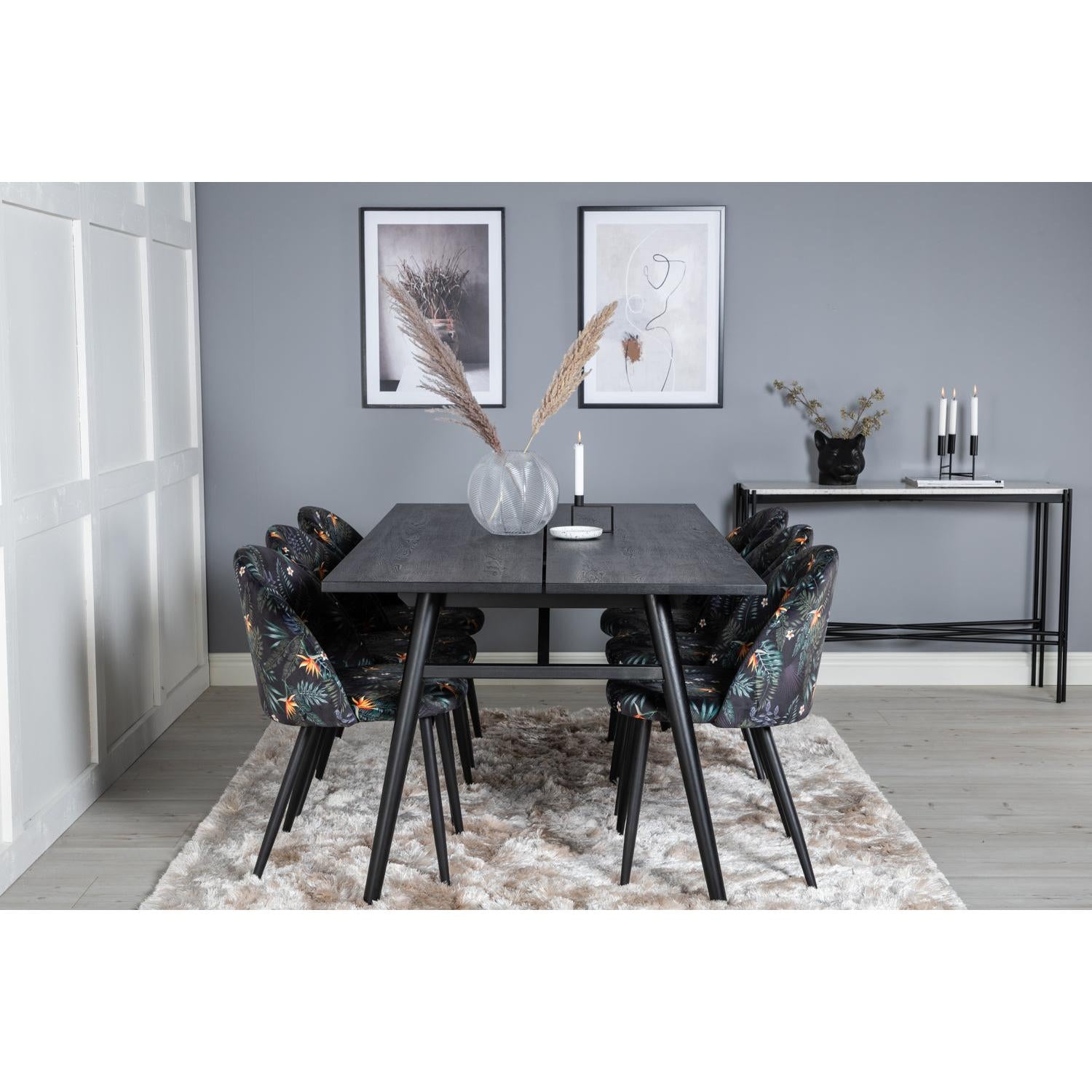 VELVET SLEEK Matbord 195x95 + 6 stolar-Venture Home-peaceofhome.se
