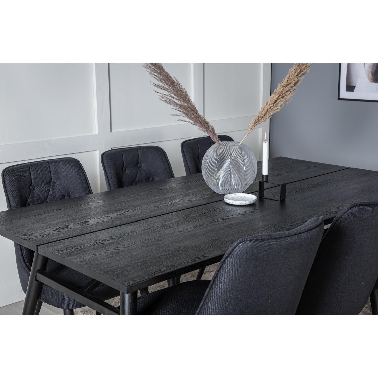 VELVET SLEEK Matbord 195x95 + 6 stolar-Venture Home-peaceofhome.se