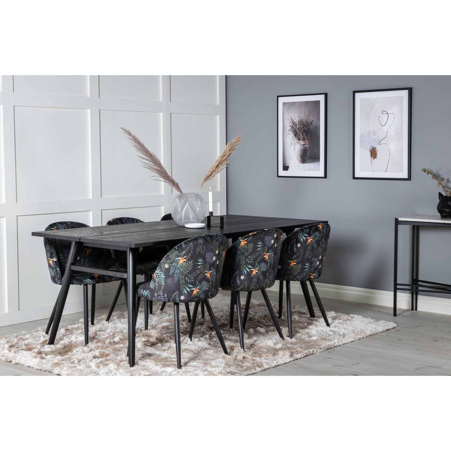 VELVET SLEEK Matbord 195x95 + 6 stolar-Venture Home-peaceofhome.se