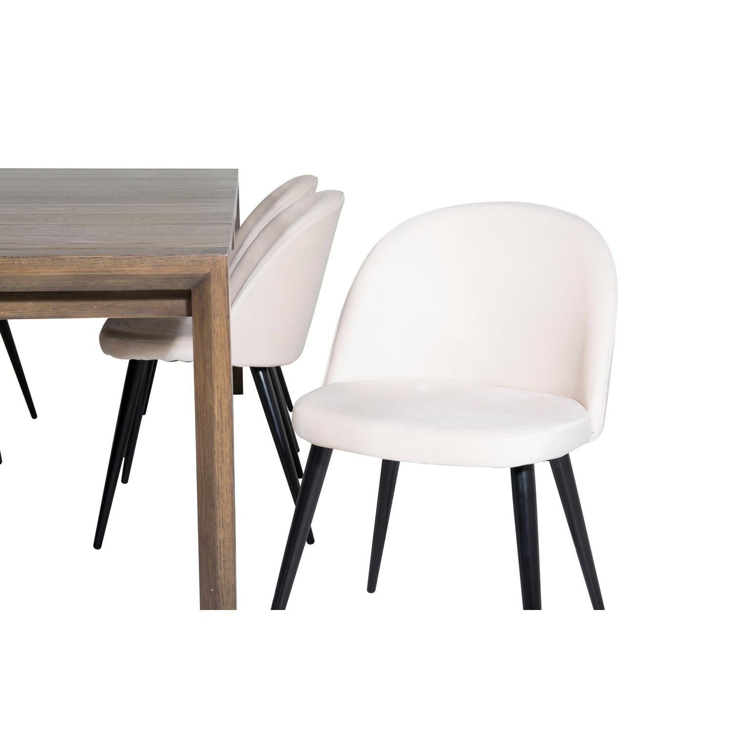 VELVET SLIDER Matbord 170/225x95 + 6 stolar-Venture Home-peaceofhome.se