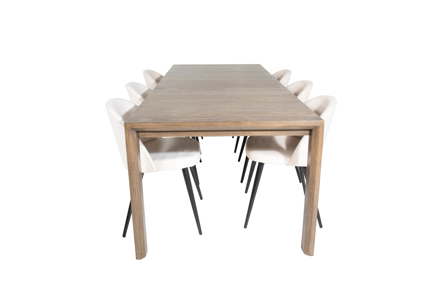 VELVET SLIDER Matbord 170/250×95 + 6 stolar-Venture Home-peaceofhome.se