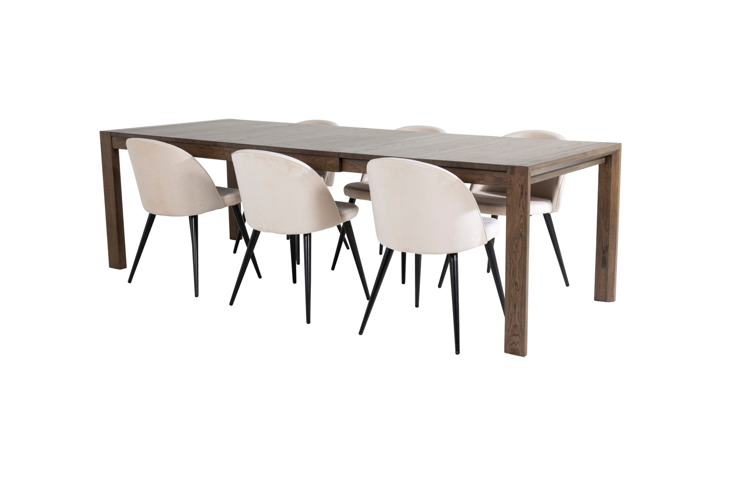 VELVET SLIDER Matbord 170/250×95 + 6 stolar-Venture Home-peaceofhome.se