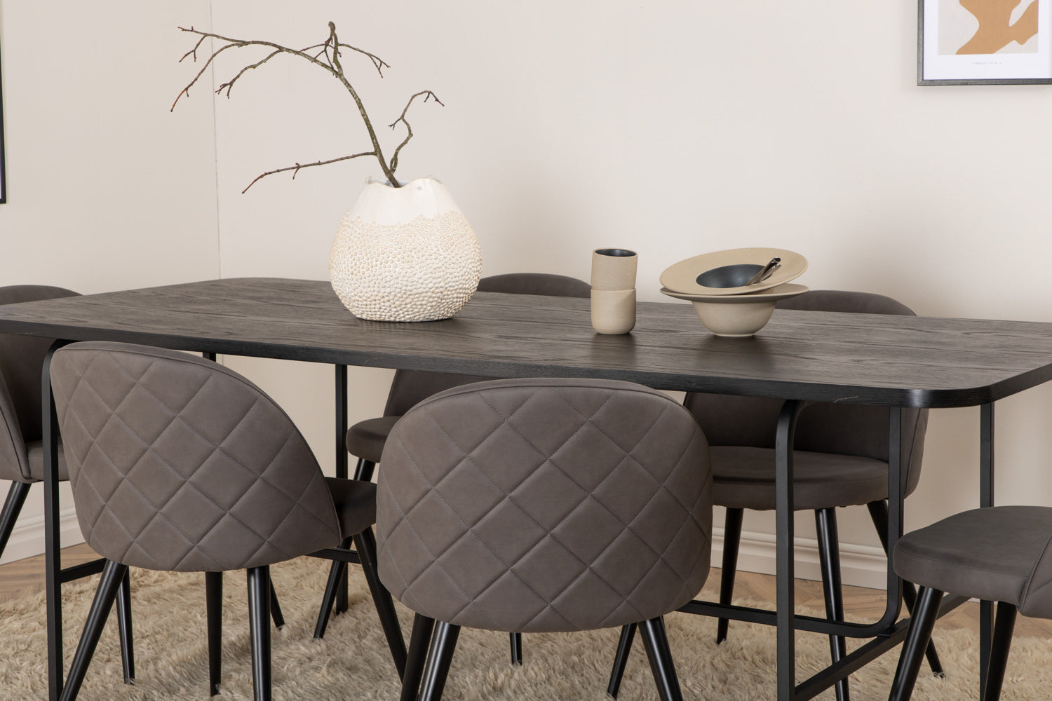 VELVET UNO Matbord 200x90 + 6 stolar-Venture Home-peaceofhome.se