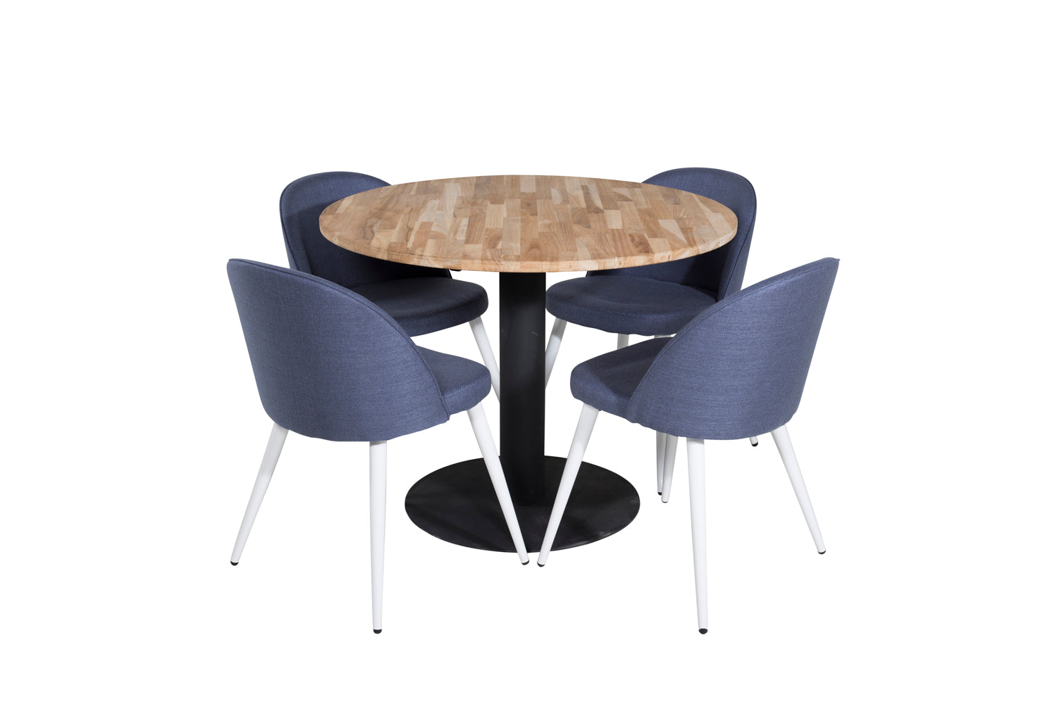 VELVET CIREBON Matbord ø100 + 4 stolar-Venture Home-peaceofhome.se