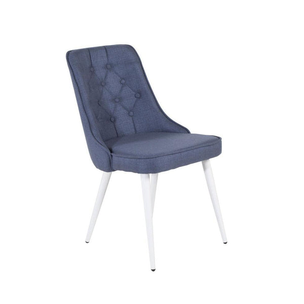 VELVET DELUXE Stol - Blå/Vit-Stol-Venture Home-peaceofhome.se