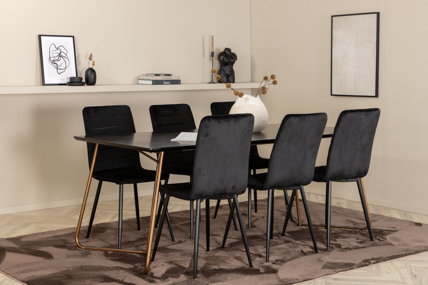 WINDU PETRA Matbord 190x90 + 6 stolar-Venture Home-peaceofhome.se