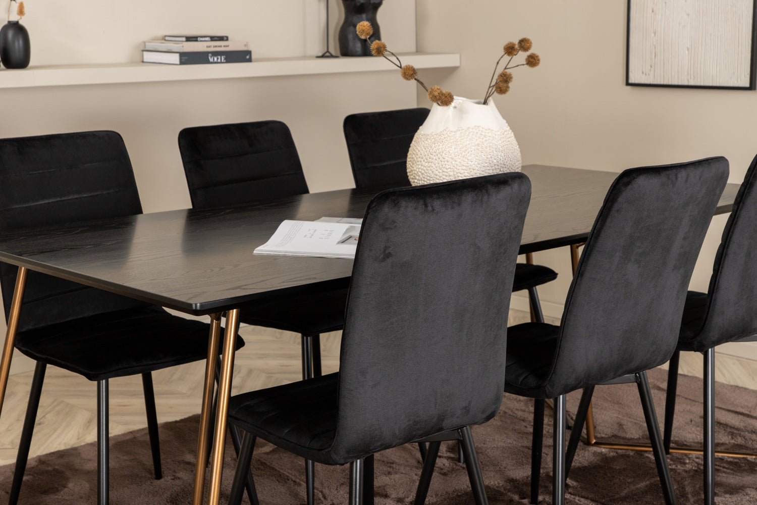 WINDU PETRA Matbord 190x90 + 6 stolar-Venture Home-peaceofhome.se