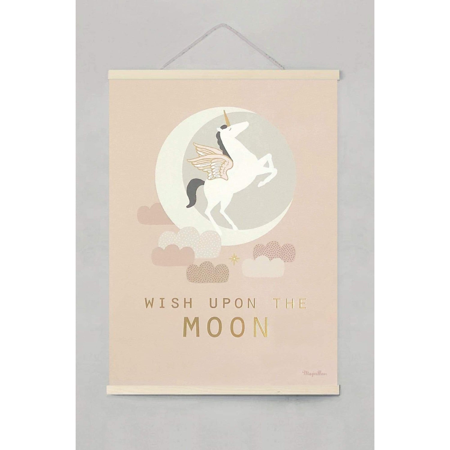 WISH UPON THE MOON GOLD Poster 30x40 cm-Poster-Majvillan-peaceofhome.se