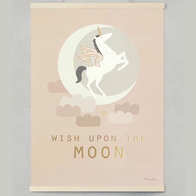WISH UPON THE MOON GOLD Poster 30x40 cm-Poster-Majvillan-peaceofhome.se